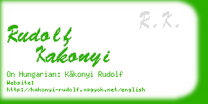 rudolf kakonyi business card