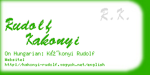 rudolf kakonyi business card